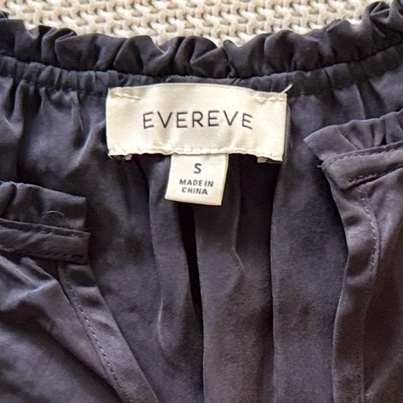 EVEREVE Cupro Navy Blue Ruffle Hem Mini Dress - Super SOFT Fabric!! - Picture 16 of 16